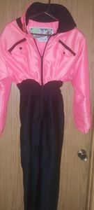 CUTE Vintage 80's Nils ski suit SATIN PINK size 10